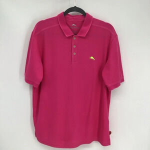 Tommy Bahama Men’s Island Zone Polo Golf/Tennis/Casual Shirt Hot Pink Size L
